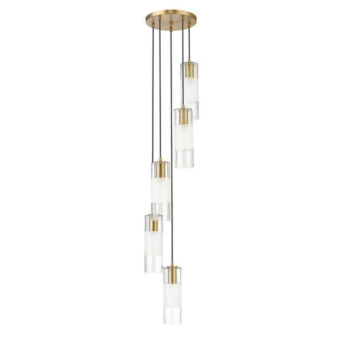 Alton Modern Gold 5 Light Pendant Z-Lite 824P-5R-MGLD | theLightShop