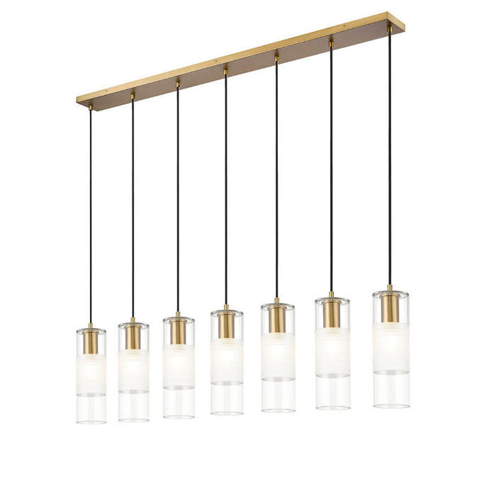 Alton Modern Gold 7 Light Linear Pendant Z-Lite 824P-7L-MGLD | theLightShop