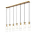 Alton Modern Gold 7 Light Linear Pendant Z-Lite 824P-7L-MGLD | theLightShop