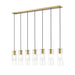 Alton Modern Gold 7 Light Linear Pendant Z-Lite 824P-7L-MGLD | theLightShop