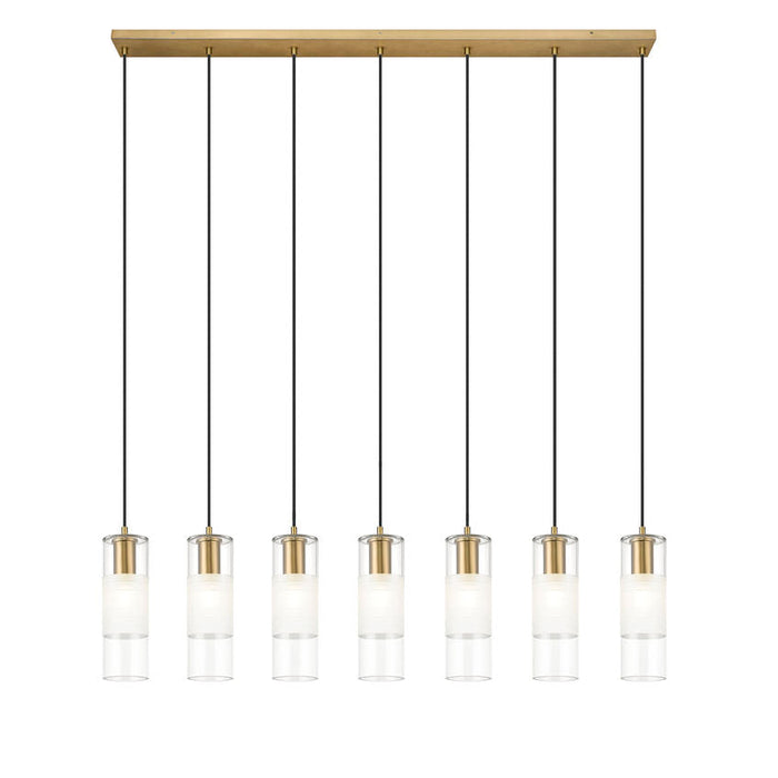 Alton Modern Gold 7 Light Linear Pendant Z-Lite 824P-7L-MGLD | theLightShop