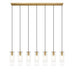 Alton Modern Gold 7 Light Linear Pendant Z-Lite 824P-7L-MGLD | theLightShop