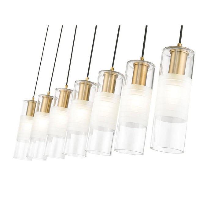 Alton Modern Gold 7 Light Linear Pendant Z-Lite 824P-7L-MGLD | theLightShop