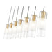 Alton Modern Gold 7 Light Linear Pendant Z-Lite 824P-7L-MGLD | theLightShop