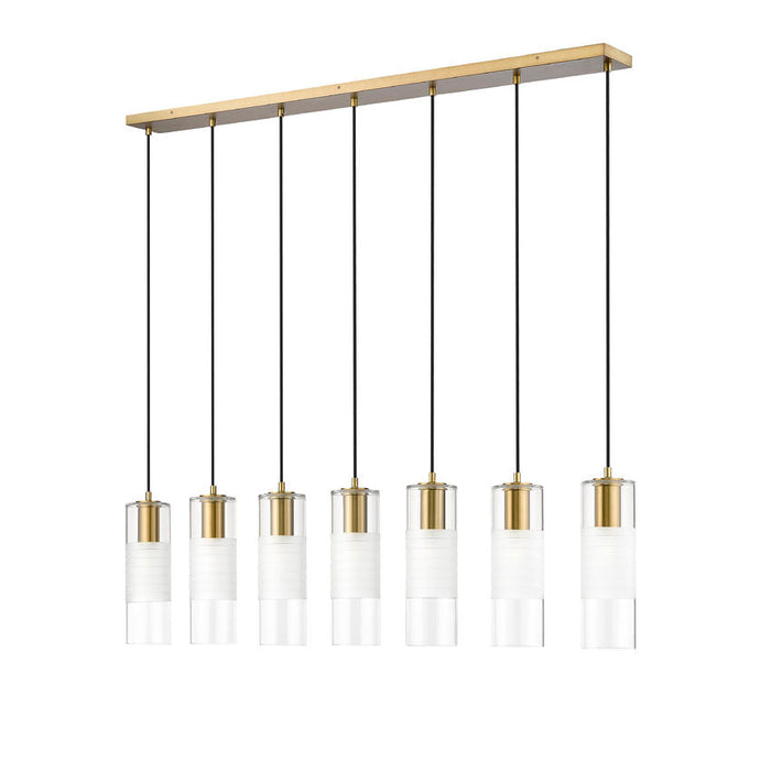 Alton Modern Gold 7 Light Linear Pendant Z-Lite 824P-7L-MGLD | theLightShop