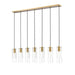 Alton Modern Gold 7 Light Linear Pendant Z-Lite 824P-7L-MGLD | theLightShop