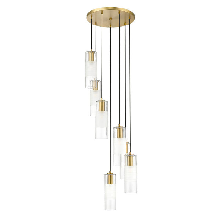 Alton Modern Gold 7 Light Pendant Z-Lite 824P-7R-MGLD | theLightShop