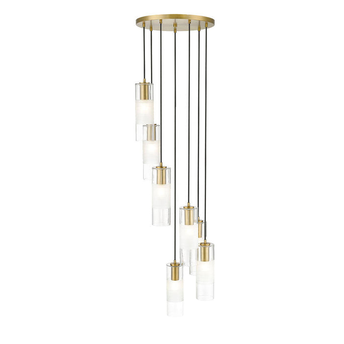 Alton Modern Gold 7 Light Pendant Z-Lite 824P-7R-MGLD | theLightShop