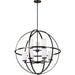 Alturas Brushed Oil Rubbed Bronze LED Chandelier - Chandeliers