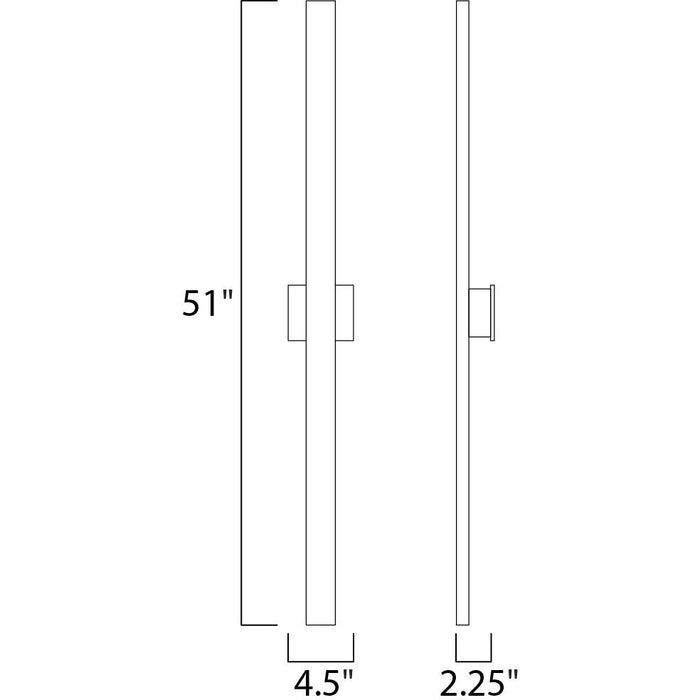 Alumilux Sconce Satin Aluminum LED Outdoor Wall Mount - Outdoor Wall Mount