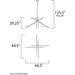 Alumilux Suspension Satin Aluminum LED Multi-Light Pendant - Pendants