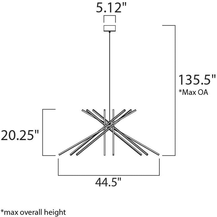 Alumilux Suspension Satin Aluminum LED Multi-Light Pendant - Pendants