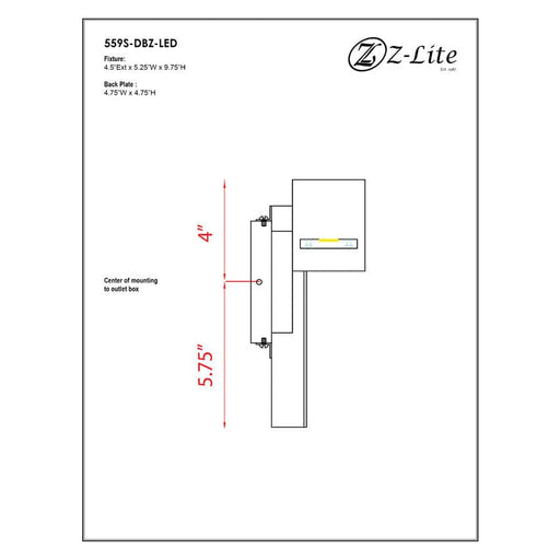 Amador Deep Bronze LED Outdoor Wall Sconce | theLightShop