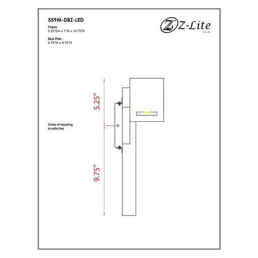 Amador Deep Bronze LED Outdoor Wall Sconce | theLightShop