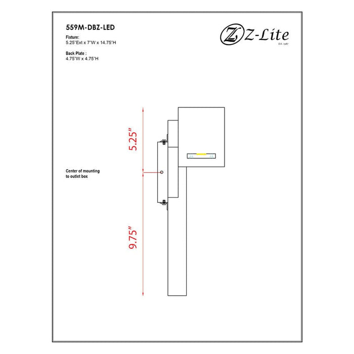 Amador Deep Bronze LED Outdoor Wall Sconce | theLightShop