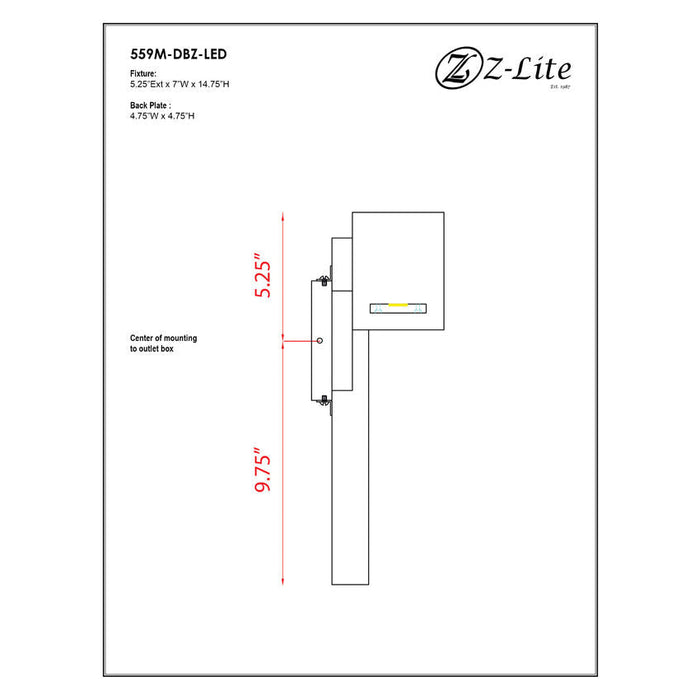 Amador Deep Bronze LED Outdoor Wall Sconce | theLightShop