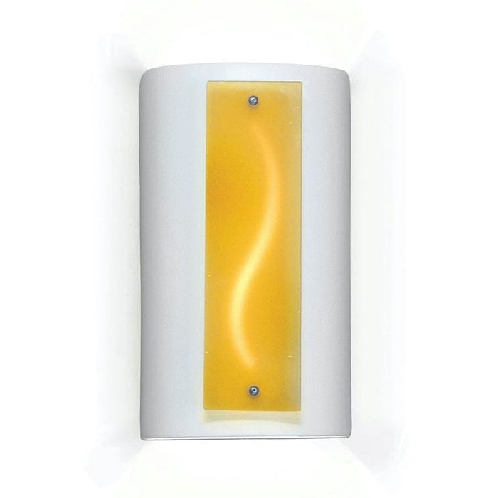 Amber Current Satin White Wall Sconce - Wall Sconce