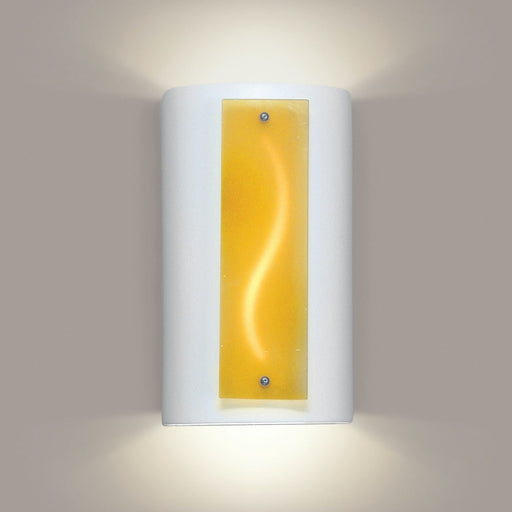 Amber Current Satin White Wall Sconce - Wall Sconce