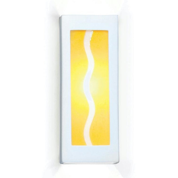 AmberWave Satin White Wall Sconce - Wall Sconce