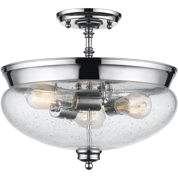 Amon Chrome Semi-Flushmount | theLightShop