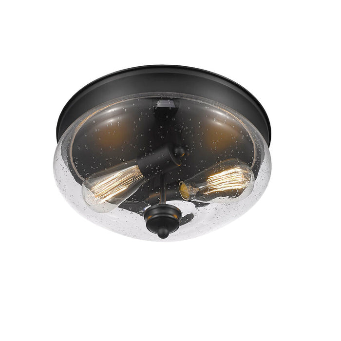 Amon Matte Black 2 Light Flushmount 722F2-MB | theLightShop