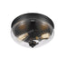 Amon Matte Black 2 Light Flushmount 722F2-MB | theLightShop