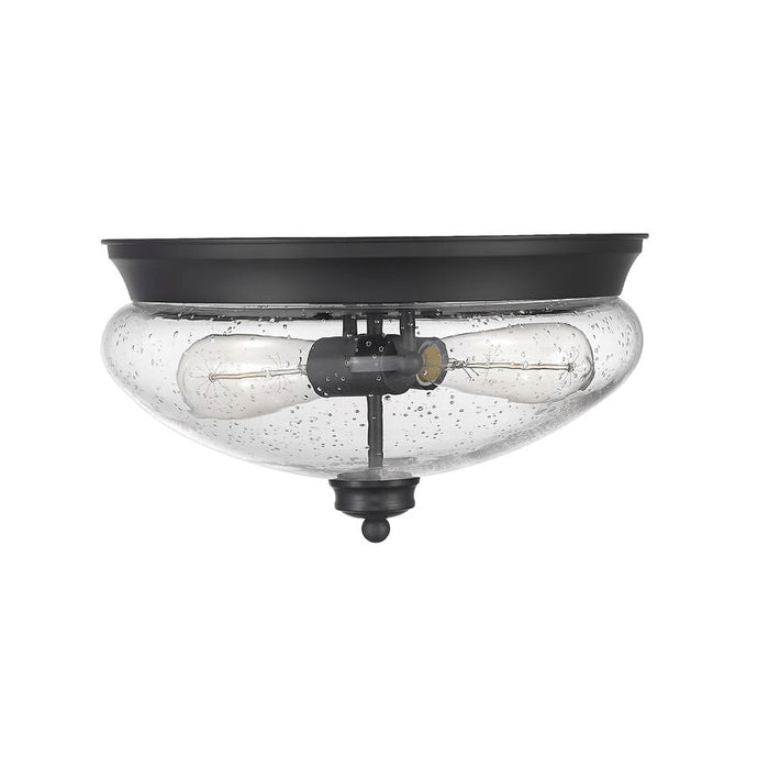 Amon Matte Black 2 Light Flushmount 722F2-MB | theLightShop
