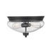 Amon Matte Black 2 Light Flushmount 722F2-MB | theLightShop