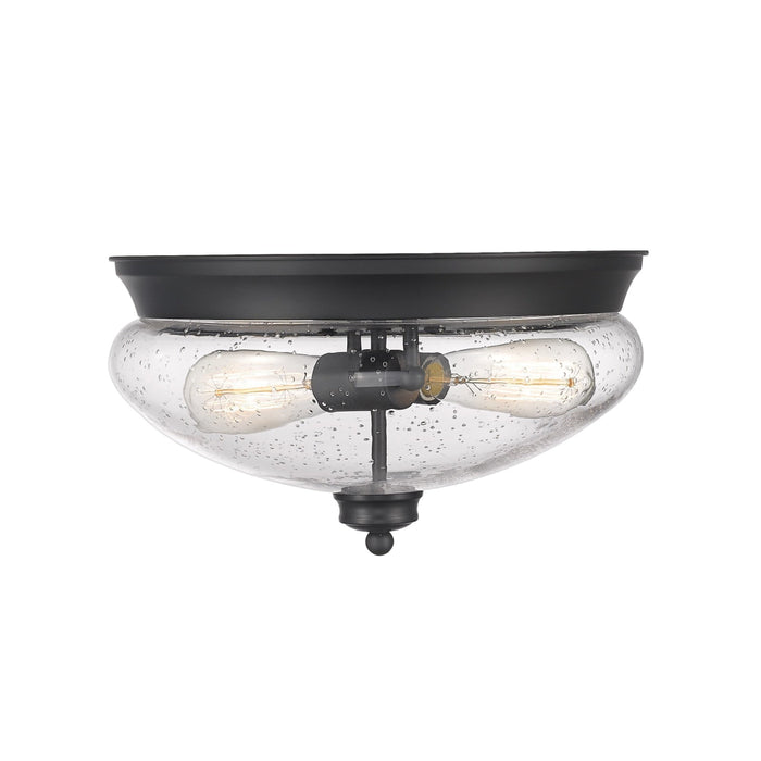 Amon Matte Black 2 Light Flushmount 722F2-MB | theLightShop