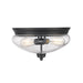 Amon Matte Black 2 Light Flushmount 722F2-MB | theLightShop