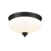 Amon Matte Black 2 Light Flushmount | theLightShop
