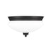 Amon Matte Black 2 Light Flushmount | theLightShop