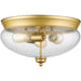 Amon Satin Gold Flushmount - Flushmounts