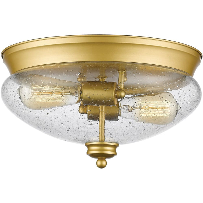 Amon Satin Gold Flushmount | theLightShop
