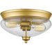 Amon Satin Gold Flushmount | theLightShop