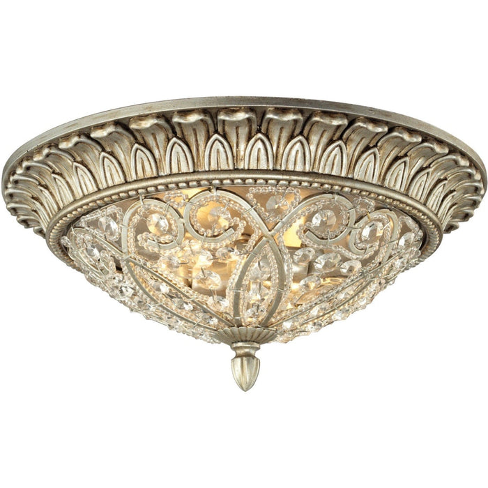 Andalusia Aged Silver Flush Mount - Flushmounts