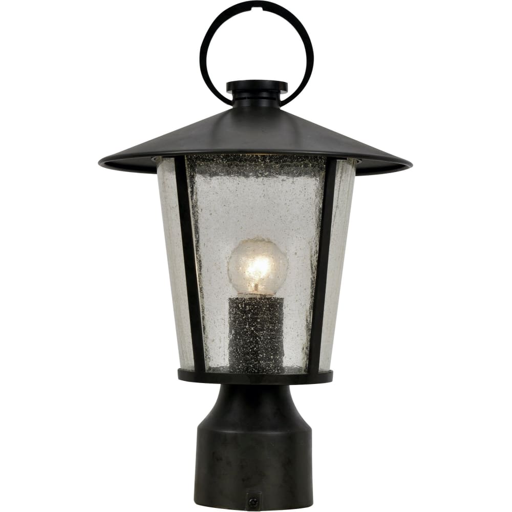 Andover Outdoor 1 Light Matte Black Post Mount - Outdoor Post Lantern