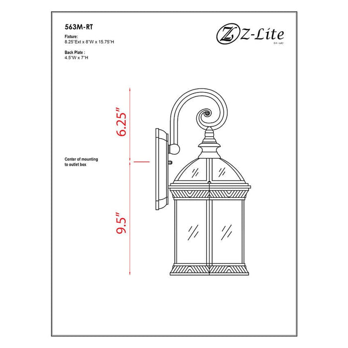 Annex Rust Outdoor Wall Sconce - Outdoor Wall Sconces