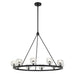 Aragon Matte Black 10 Light LED Chandelier Crystorama ARA-10265-MK