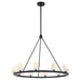 Aragon Matte Black 10 Light LED Chandelier Crystorama ARA-10265-MK-ST