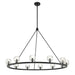 Aragon Matte Black 12 Light LED Chandelier Crystorama ARA-10266-MK