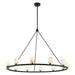 Aragon Matte Black 12 Light LED Chandelier Crystorama ARA-10266-MK-ST