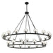 Aragon Matte Black 30 Light LED Chandelier Crystorama ARA-10269-MK