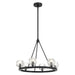 Aragon Matte Black 6 Light LED Chandelier Crystorama ARA-10264-MK