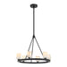 Aragon Matte Black 6 Light LED Chandelier Crystorama ARA-10264-MK-ST