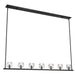 Aragon Matte Black 7 Light LED Linear Chandelier Crystorama ARA-10267-MK