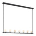 Aragon Matte Black 7 Light LED Linear Chandelier Crystorama ARA-10267-MK-ST