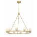 Aragon Soft Brass 10 Light LED Chandelier Crystorama ARA-10265-SB-ST