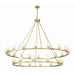 Aragon Soft Brass 30 Light LED Chandelier Crystorama ARA-10269-SB-ST