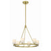 Aragon Soft Brass 6 Light LED Chandelier Crystorama ARA-10264-SB-ST